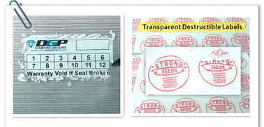 Special Broken Ultra Tamper Proof Stickers , Irremovable Security Seal Stickers